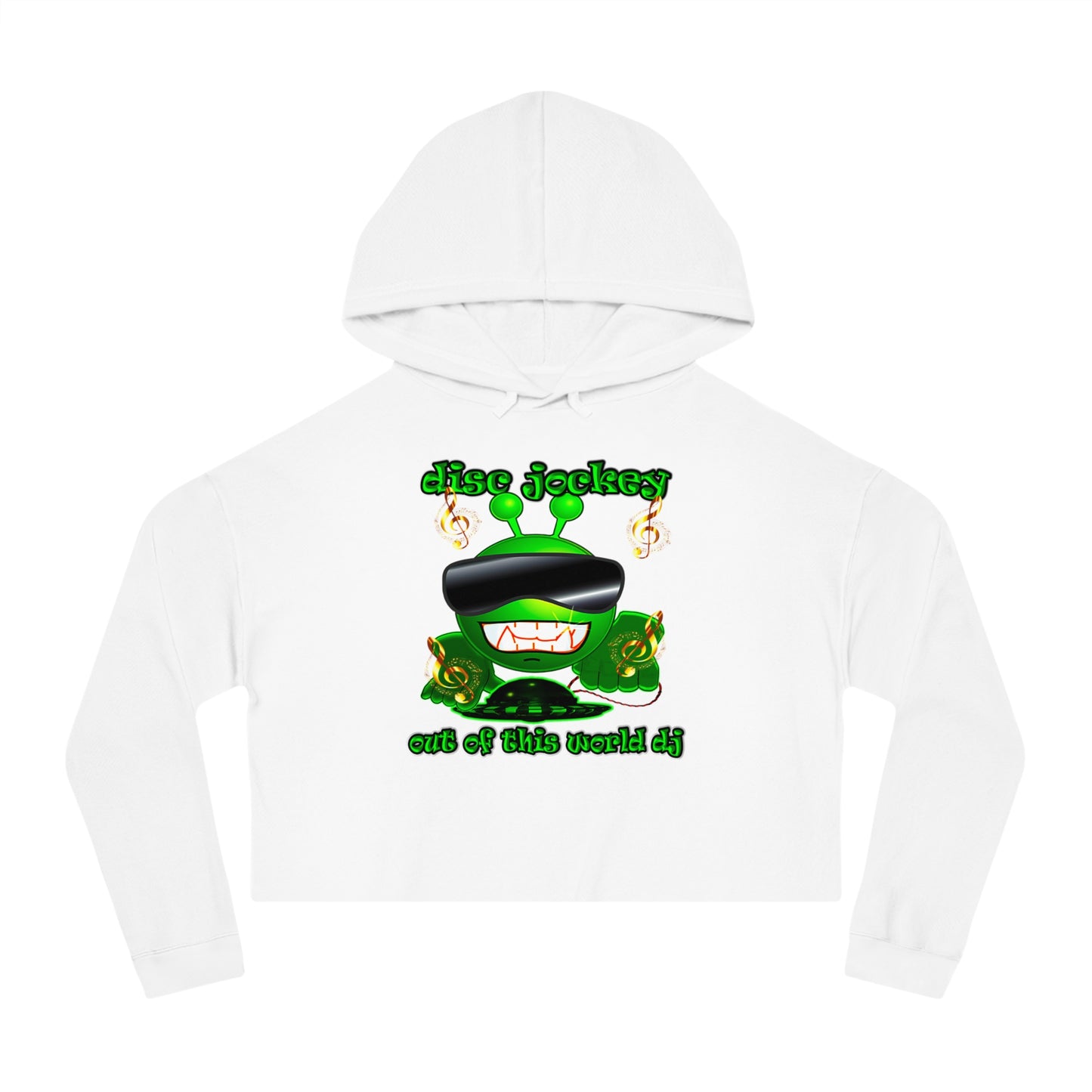 disc jockey - Women’s Cropped Hooded Sweatshirt