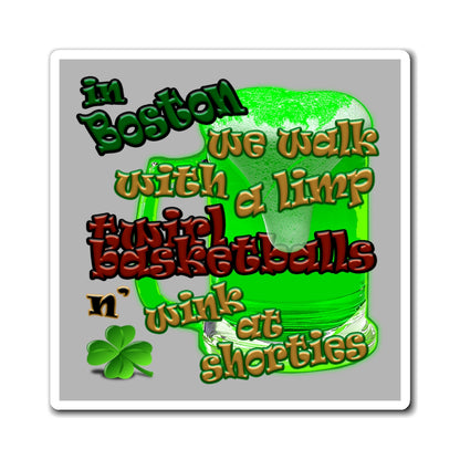 celtics logo - Magnets - (light grey)