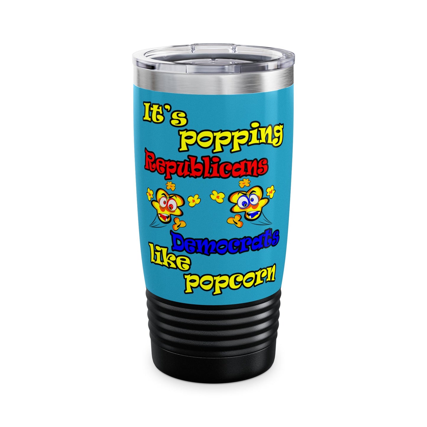 popping like popcorn - Ringneck Tumbler, 20oz (turquoise)