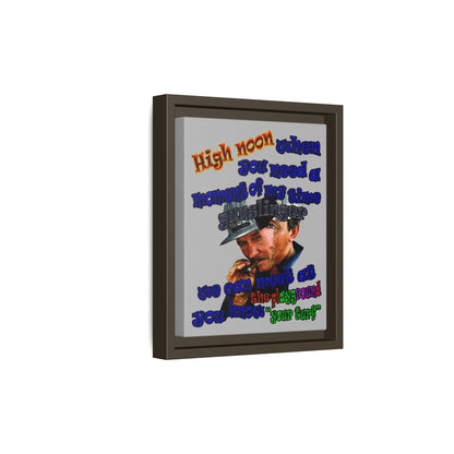 high noon - framed canvas art (light grey)