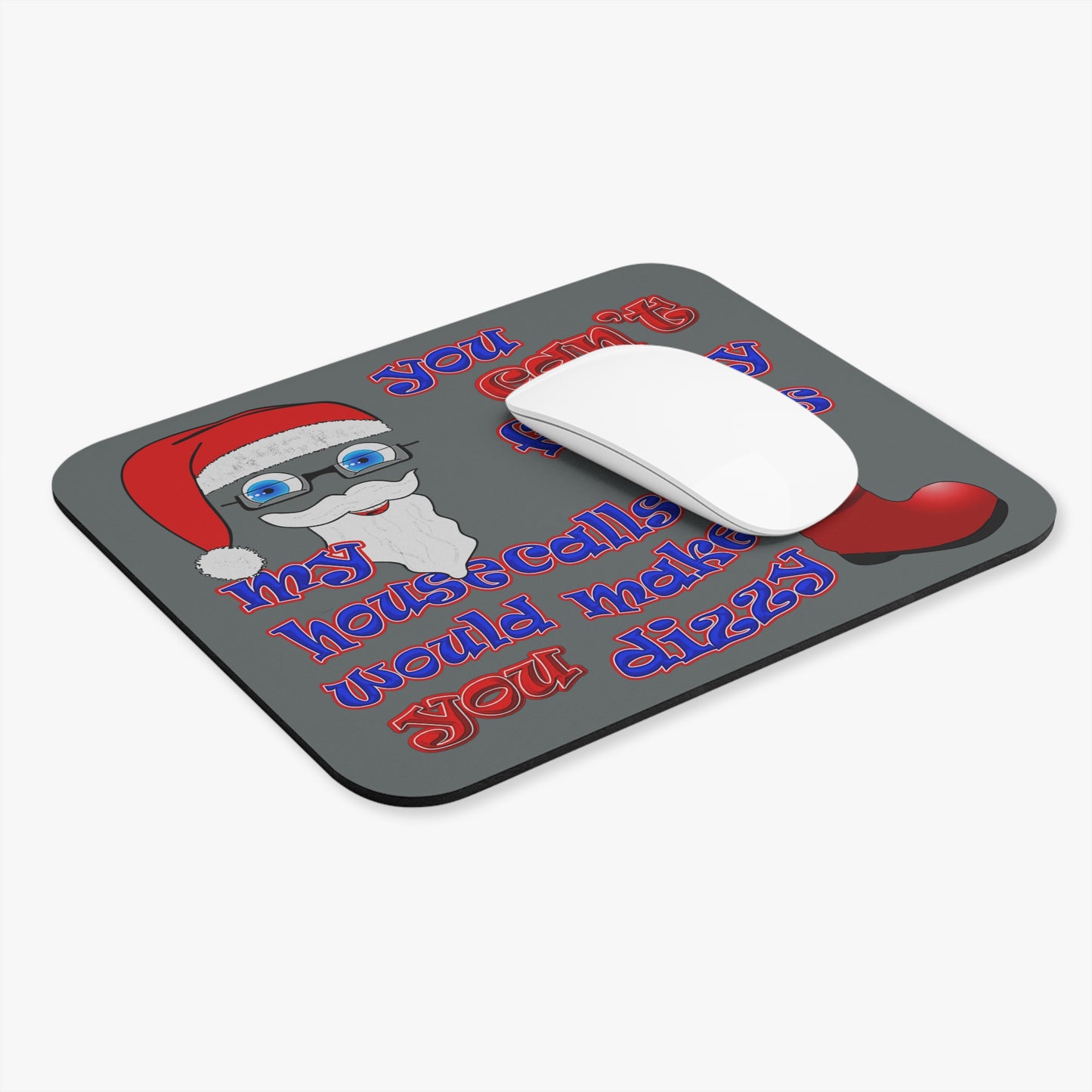 santa's shoes - Mouse Pad (Rectangle) (dark grey)