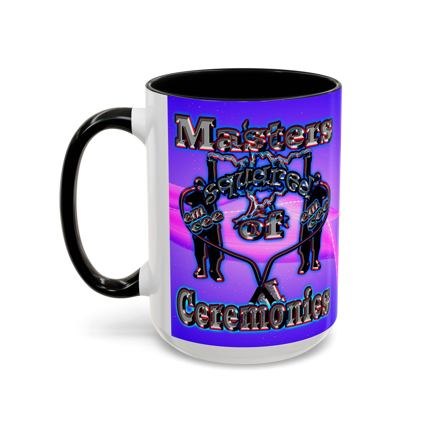 em cee squared - Accent Mug (purple-pink wave)