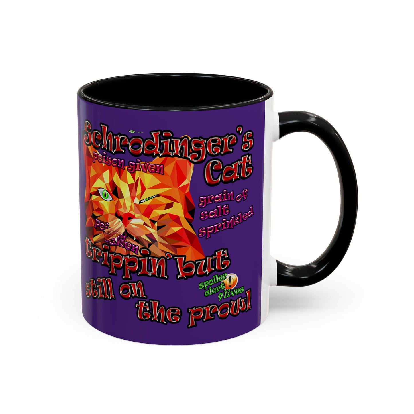 schrodinger's cat - Accent Mug (purple)