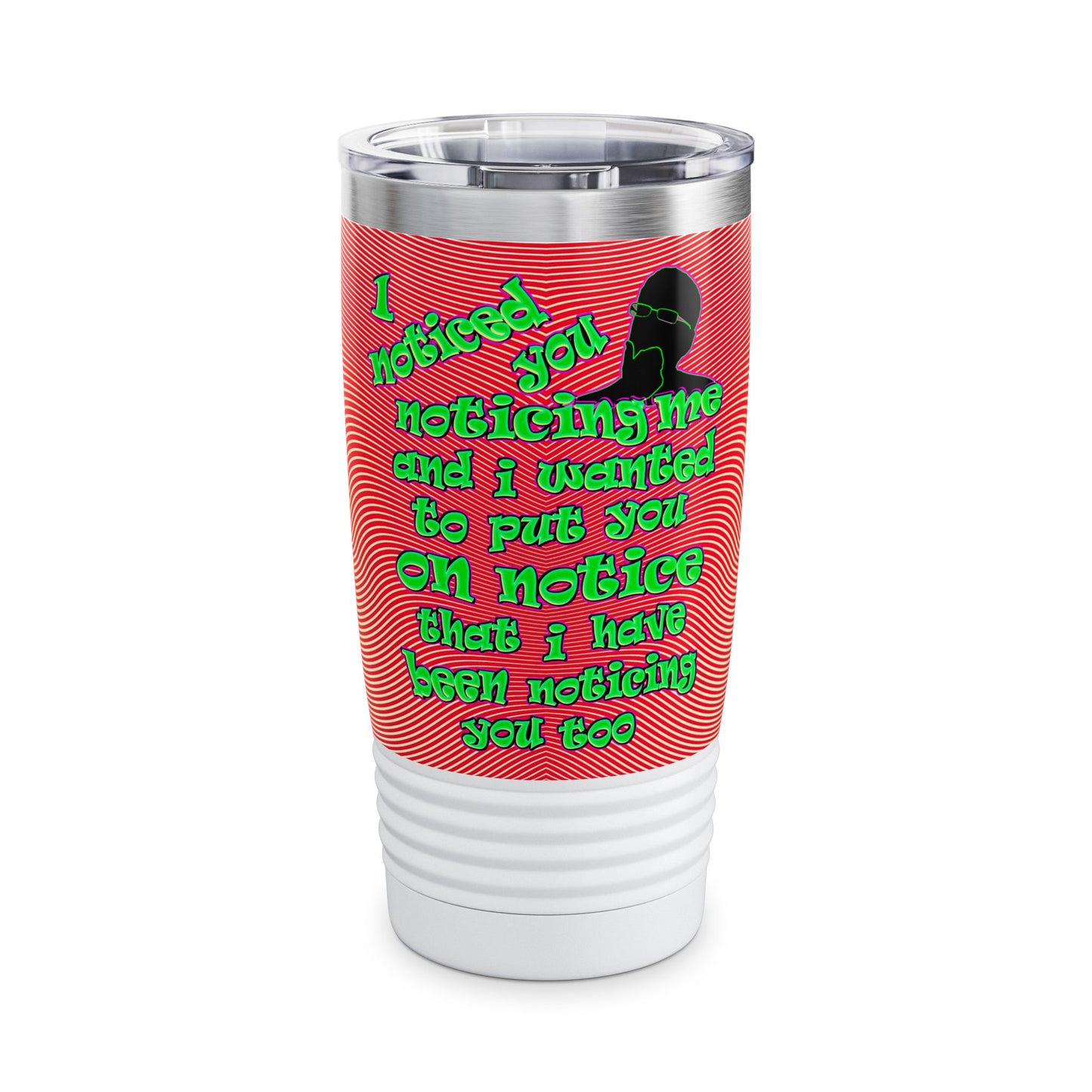 noticed you noticing - Ringneck Tumbler, 20oz (yellow-orange wave)