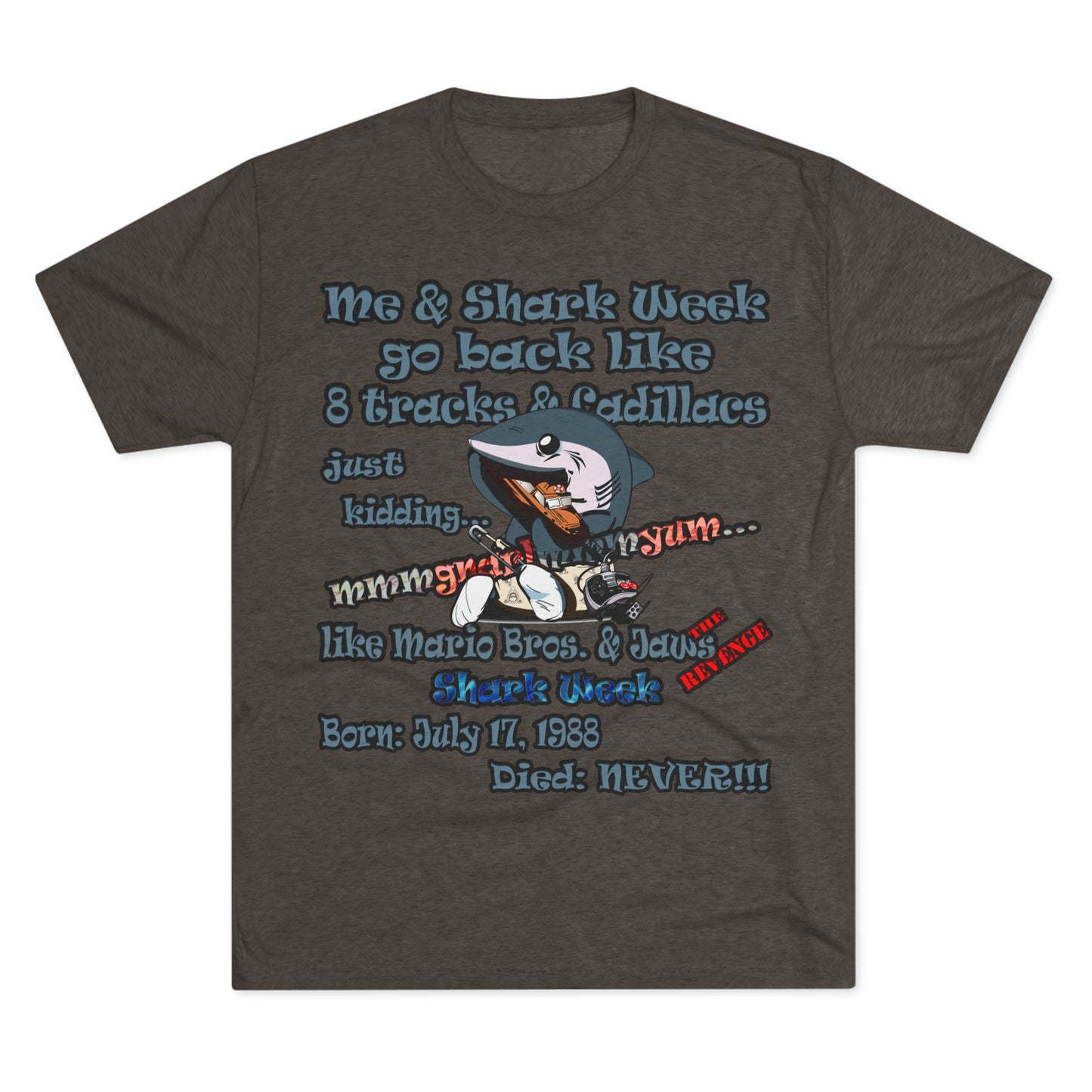 shark week - Unisex Tri-Blend Crew Tee
