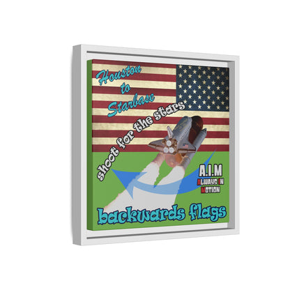 shoot for the stars - framed canvas art (green)