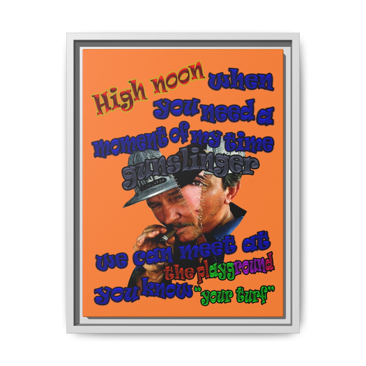 high noon - framed canvas art (crusta)