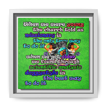 doggystyle - framed canvas art (green turf)