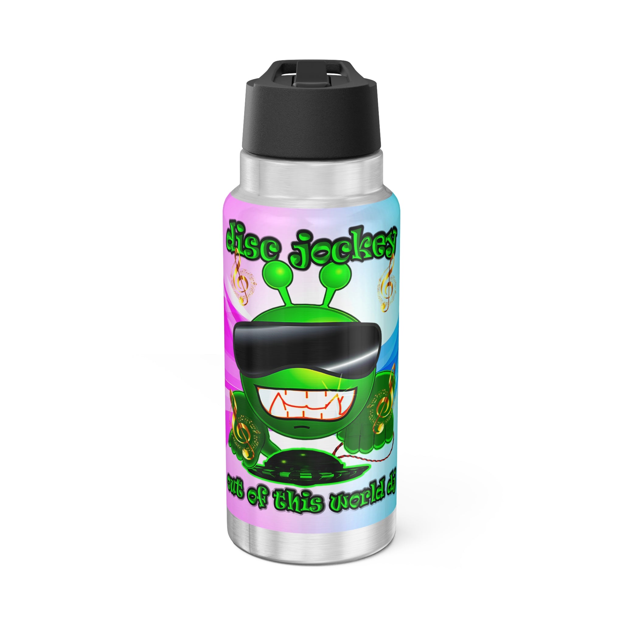 disc jockey - Gator Tumbler, 32oz (light blue-pink wave)