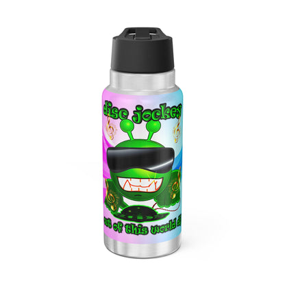 disc jockey - Gator Tumbler, 32oz (light blue-pink wave)