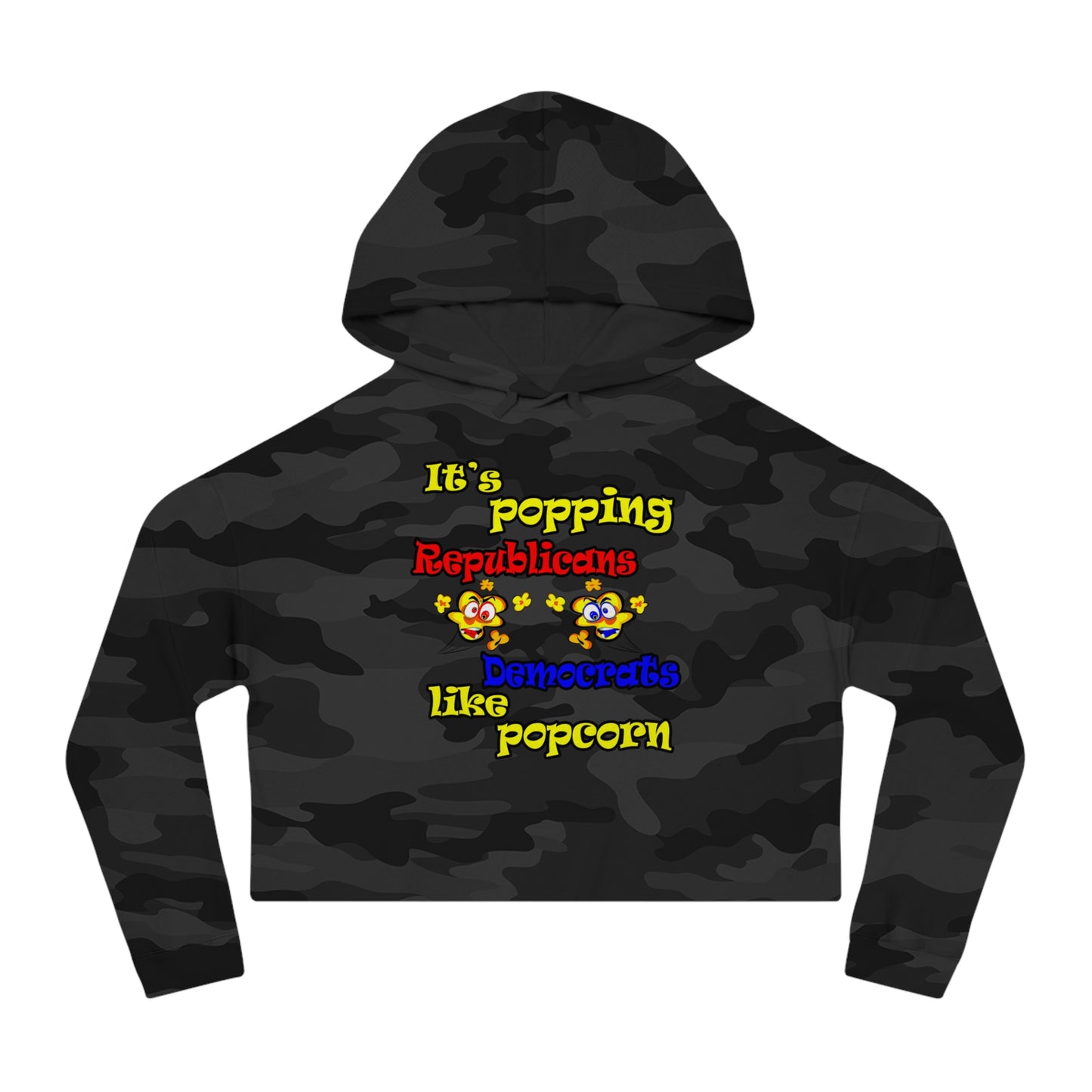 popping like popcorn - Women’s Cropped Hooded Sweatshirt