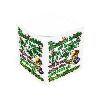christmas spirits of boston - note cube (white)