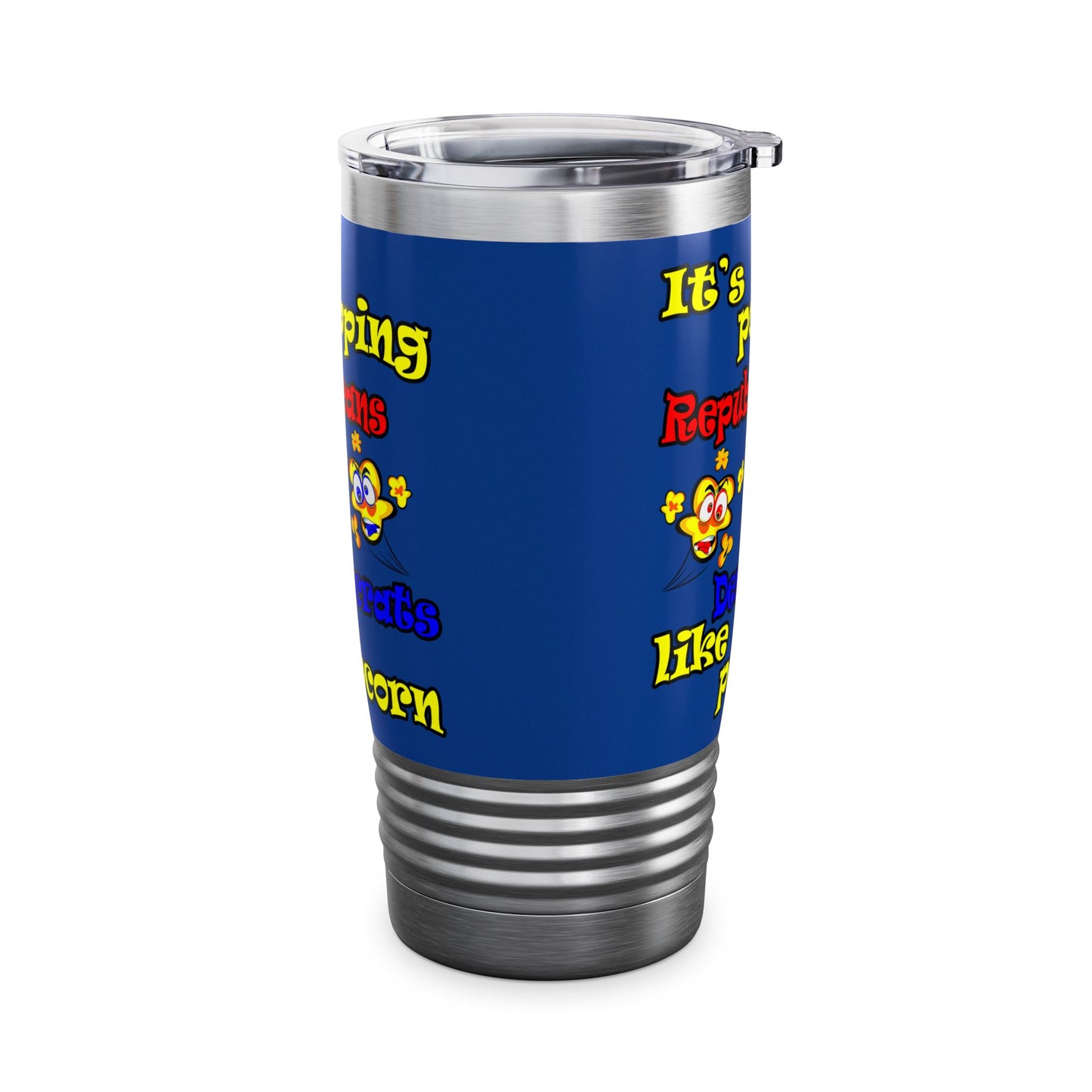 popping like popcorn - Ringneck Tumbler, 20oz (dark blue)