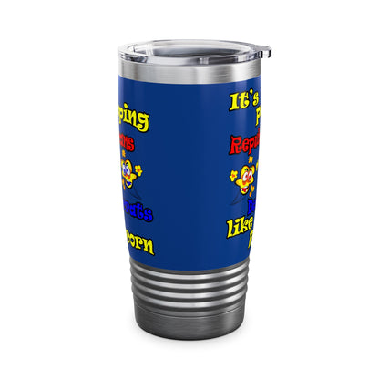 popping like popcorn - Ringneck Tumbler, 20oz (dark blue)