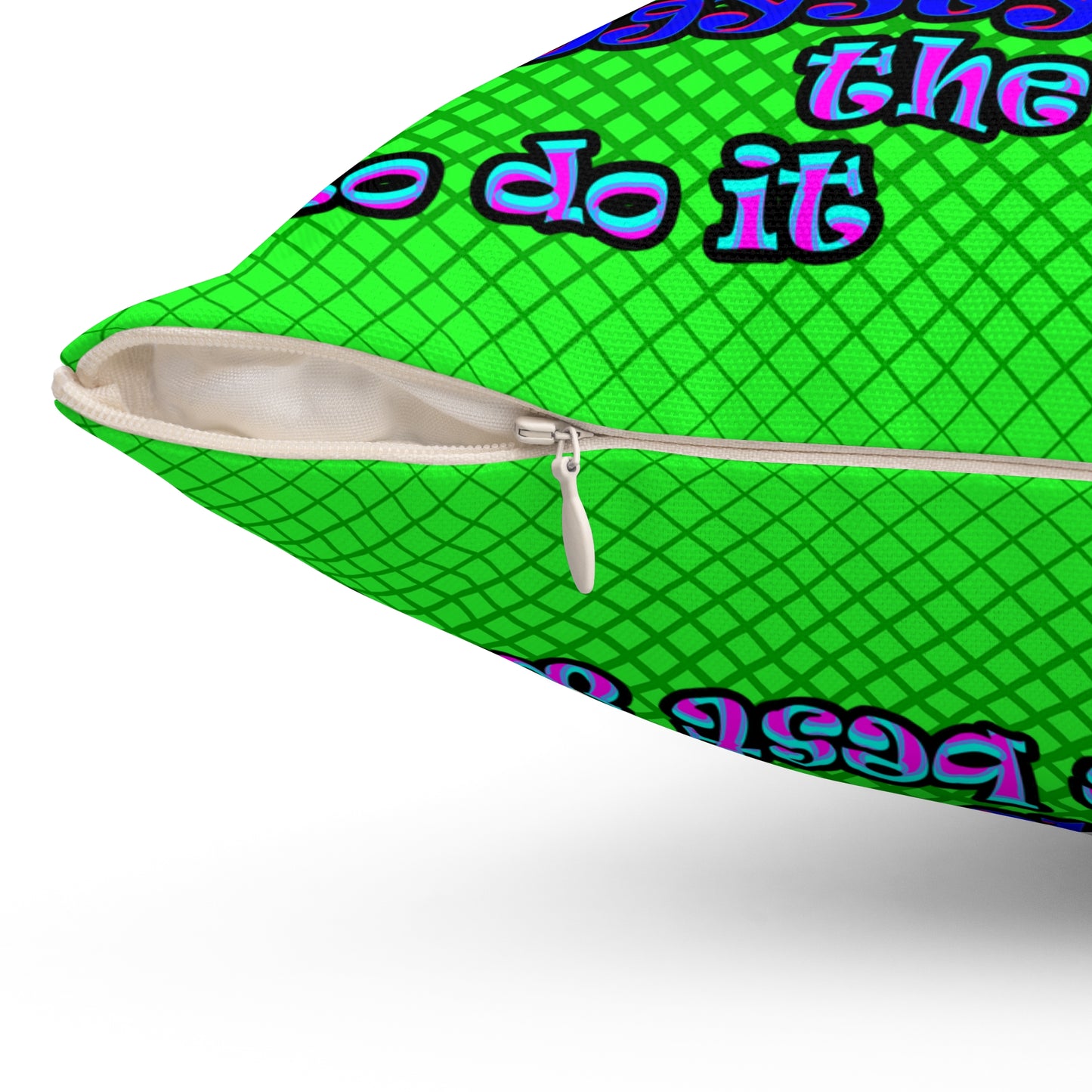doggystyle - Spun Polyester Square Pillow - (logo green)