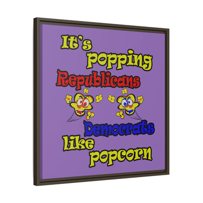 popping like popcorn - framed canvas art (light purple)