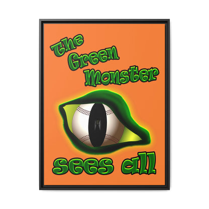 green monster - framed canvas art (crusta)