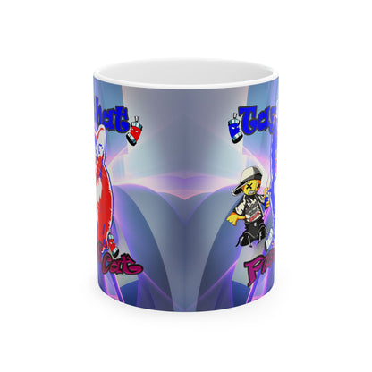 tag that - White Mug (grey-pink wave)