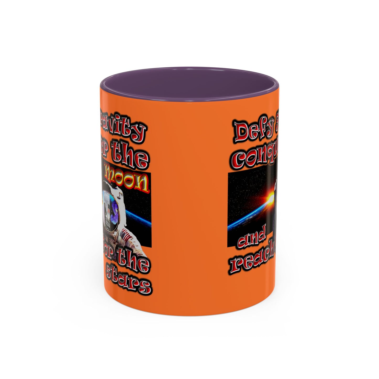 defy conquer reach - Accent Mug (crusta)