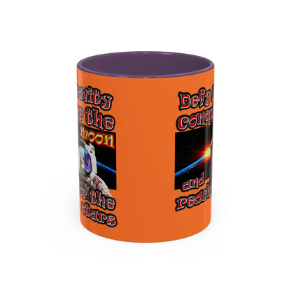 defy conquer reach - Accent Mug (crusta)