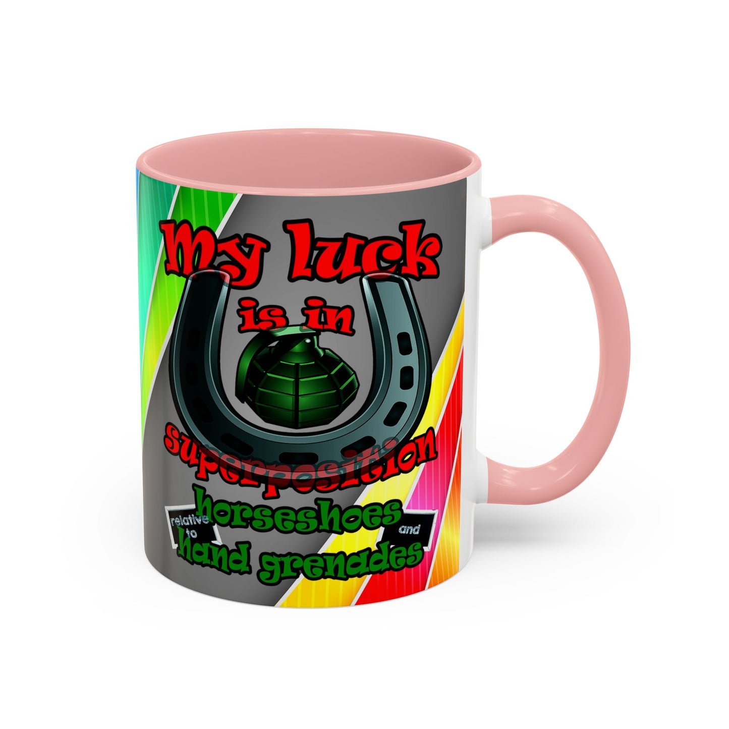 my luck - Accent Mug (rainbow split)