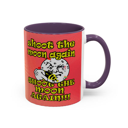 shoot the moon again - Accent Mug (yellow-orange wave)