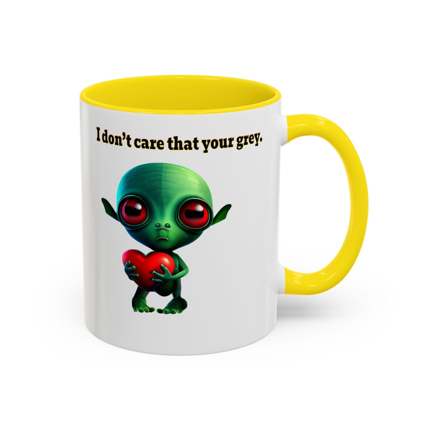 I don't care that your grey - Accent Mug (white)