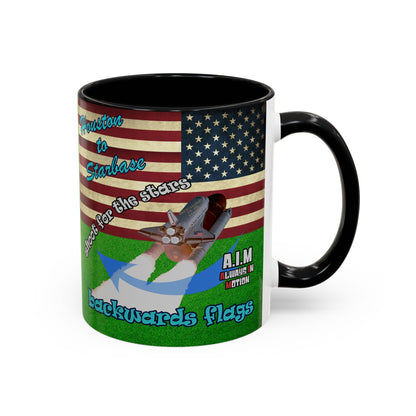 shoot for the stars - Accent Mug (green turf)