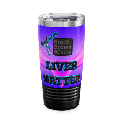 irrelevant - Ringneck Tumbler, 20oz (purple-pink wave)