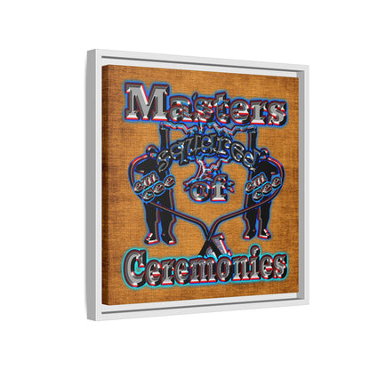 em cee squared - framed canvas art (brown papyrus)
