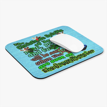 christmas spirits of boston - Mouse Pad (Rectangle) (faded blue)