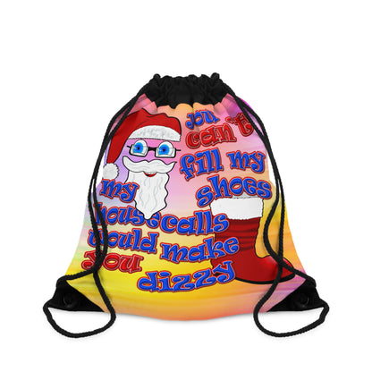 santa's shoes - Drawstring Bag (color blur)