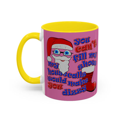 santa's shoes - Accent Mug (light pink)