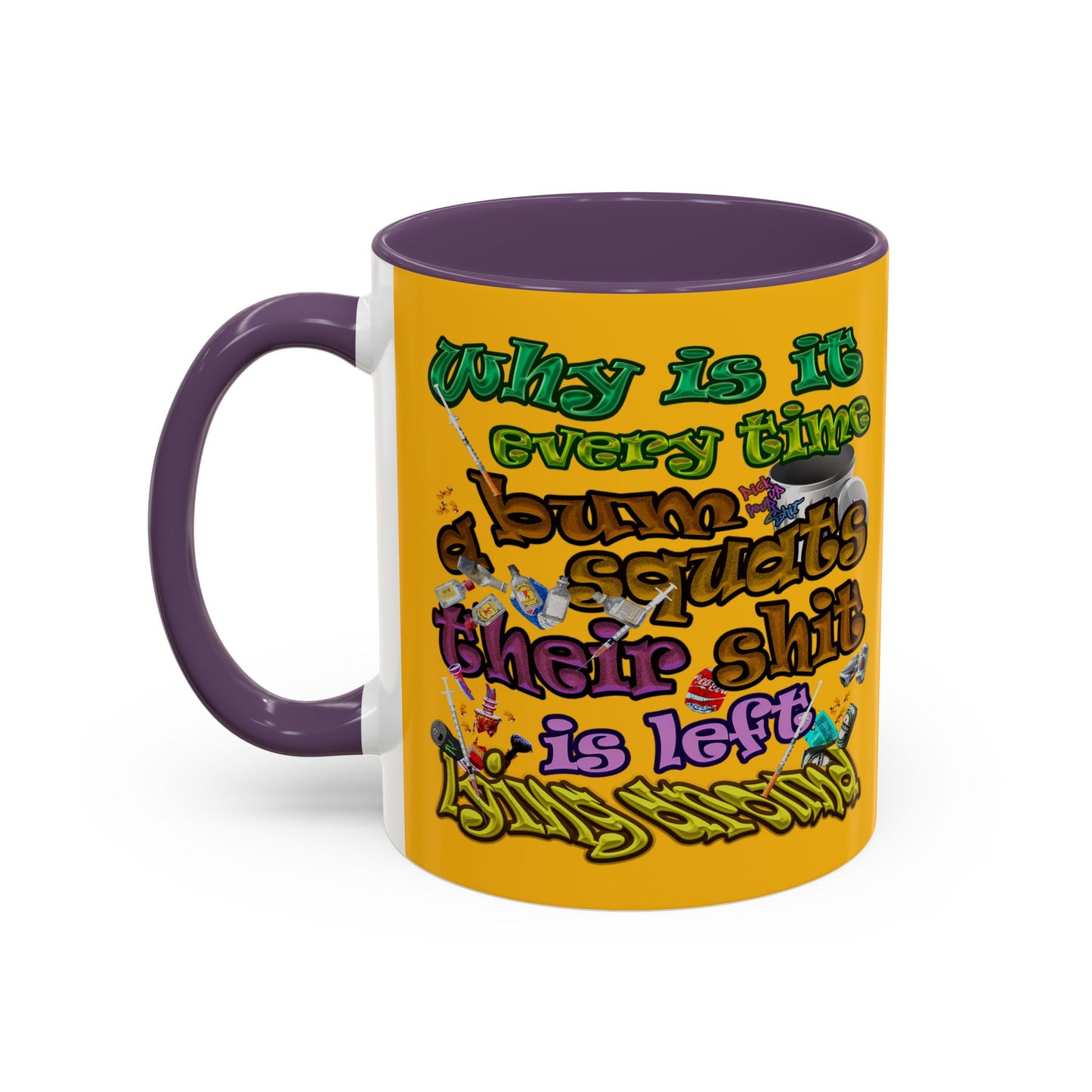 the bum's shit - Accent Mug (yellow)