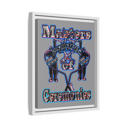 em cee squared - framed canvas art (grey)