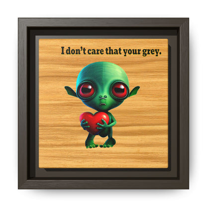 I don't care that your grey - framed canvas art (butterscotch wood finish)