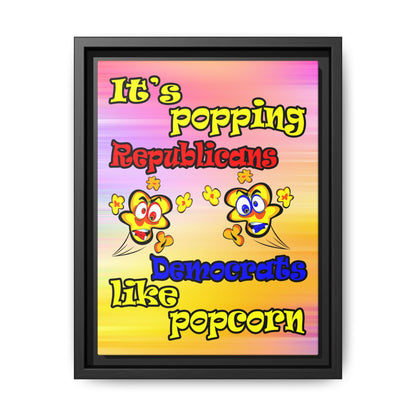 popping like popcorn - framed canvas art (color blur)