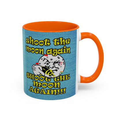 shoot the moon again - Accent Mug (faded blue)