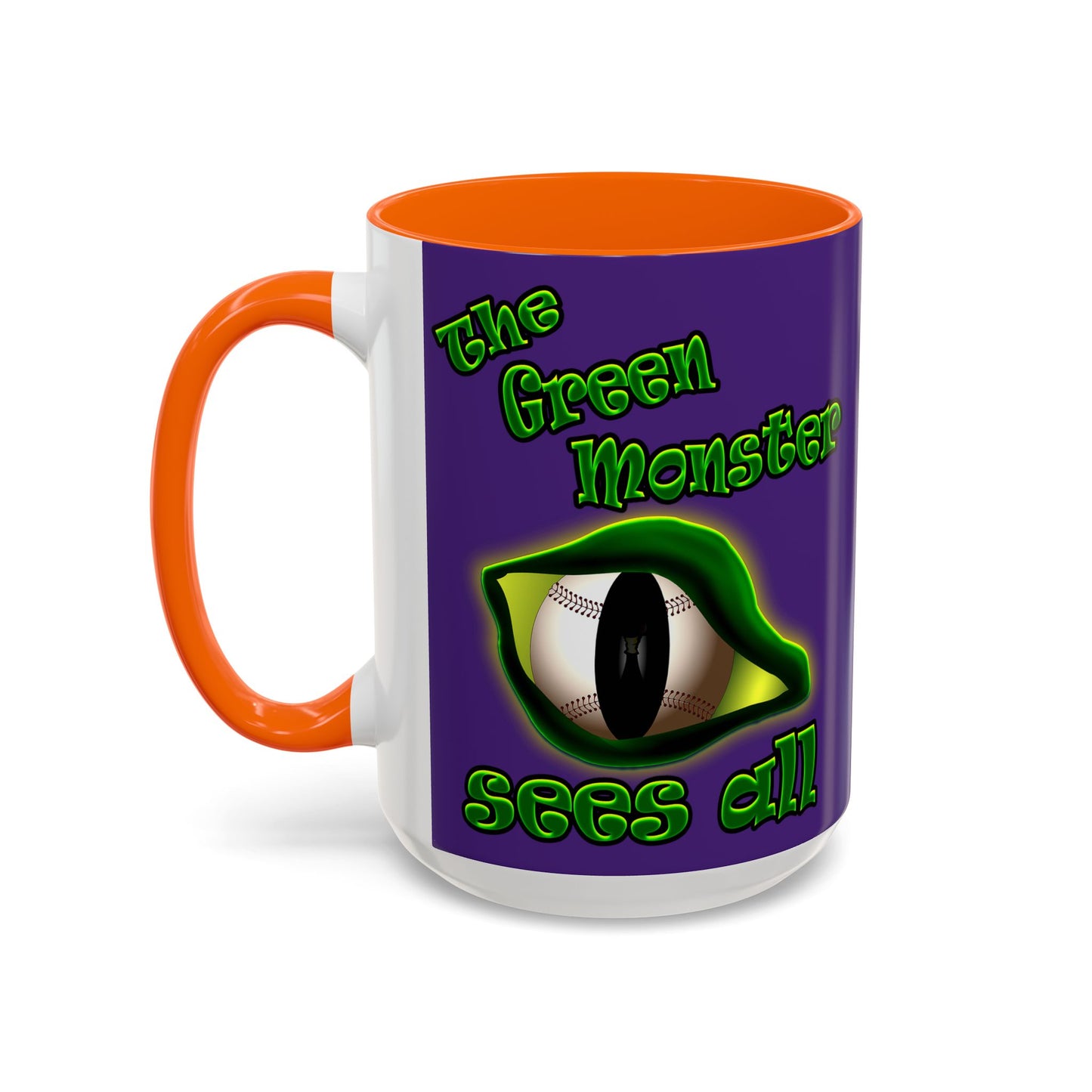 green monster - Accent Mug (purple)