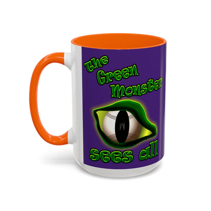green monster - Accent Mug (purple)