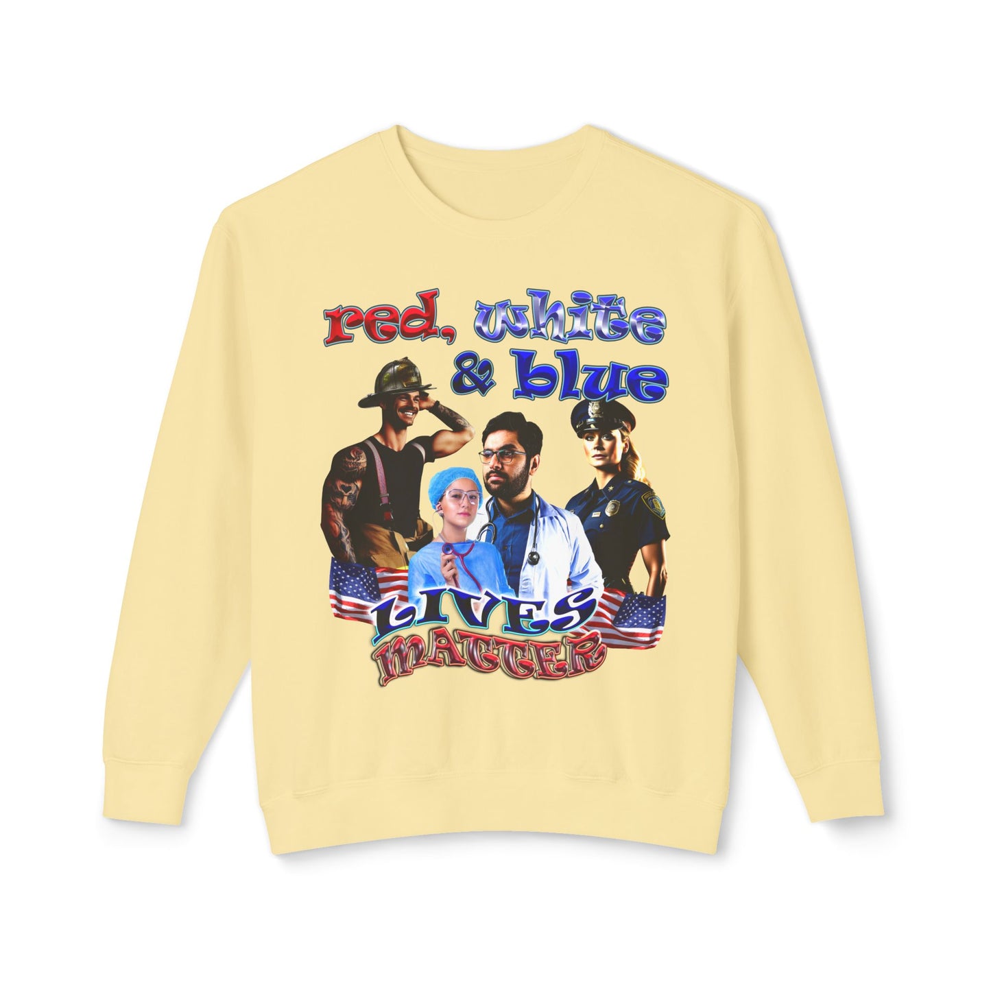 rw&b lives matter - Unisex Lightweight Crewneck Sweatshirt