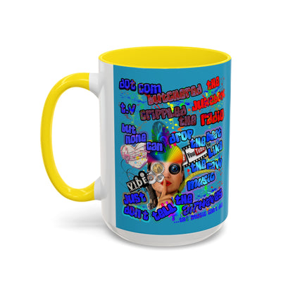 drop the beat - Accent Mug (turquoise)