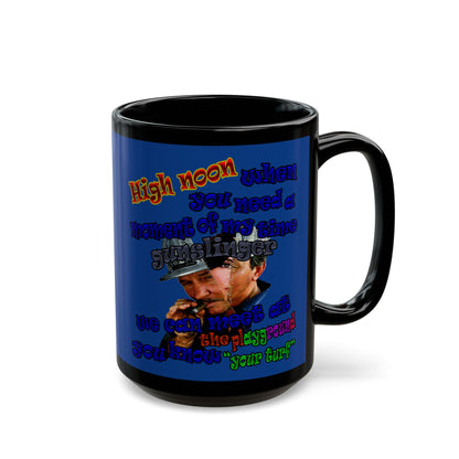 high noon - Black Mug (dark blue)
