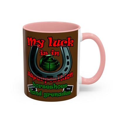 my luck - Accent Mug (brown)