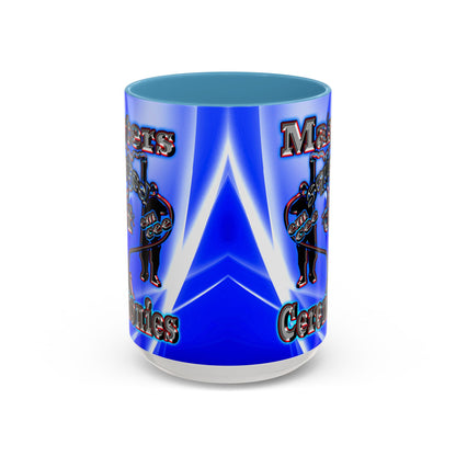 em cee squared - Accent Mug (blue-white wave)