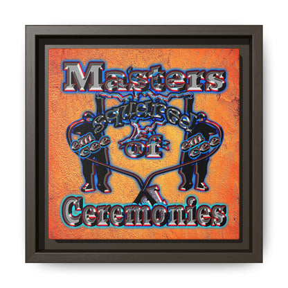 em cee squared - framed canvas art (burnt orange)