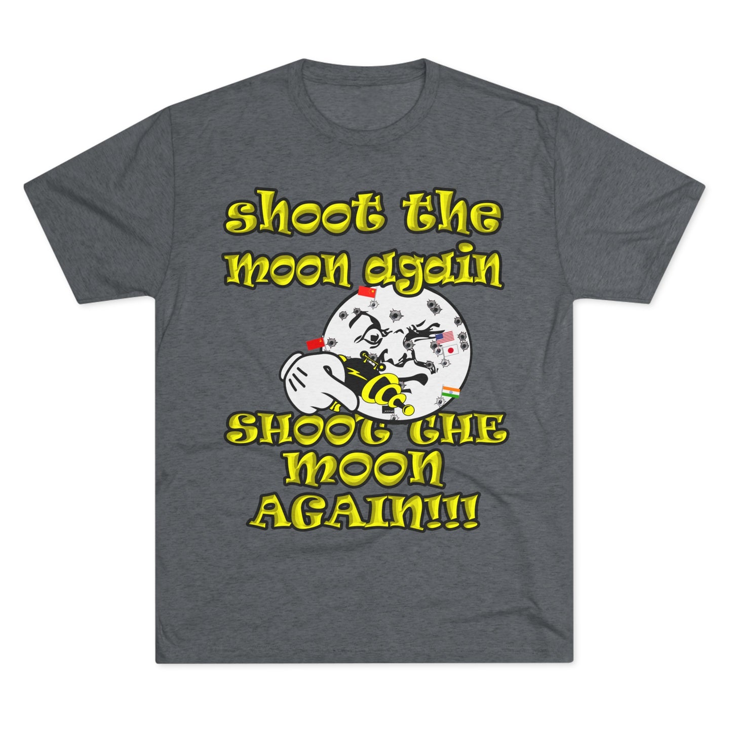 shoot the moon again - Unisex Tri-Blend Crew Tee