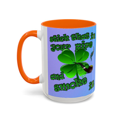 celtics logo - Accent Mug (light blue-purple wave)