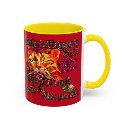 schrodinger's cat - Accent Mug (dark red)