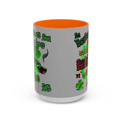 celtics logo - Accent Mug (light grey)